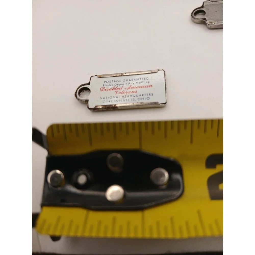 1956 California DAV Tag Keychain License Plate REG 653 Disabled American Veteran